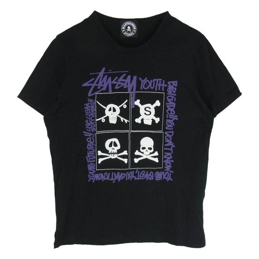 STUSSY ステューシー 13SS SMD2-TS06-05-B × mastermind JAPAN マスターマインドジャパン dreaming ドリーミング スカル プリント Tシャツ 半袖カットソー ブラック系 L【中古】