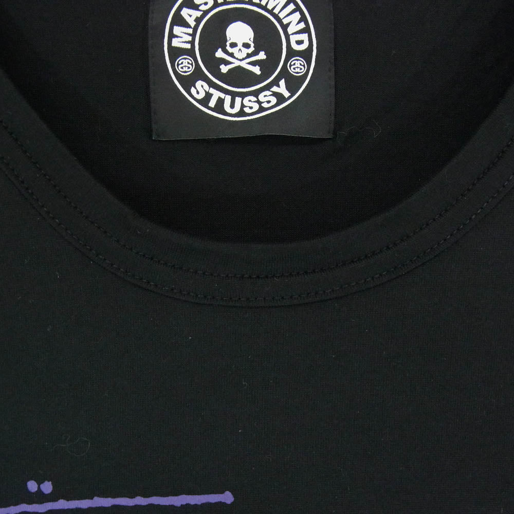 STUSSY ステューシー 13SS SMD2-TS06-05-B × mastermind JAPAN マスターマインドジャパン dreaming ドリーミング スカル プリント Tシャツ 半袖カットソー ブラック系 L【中古】
