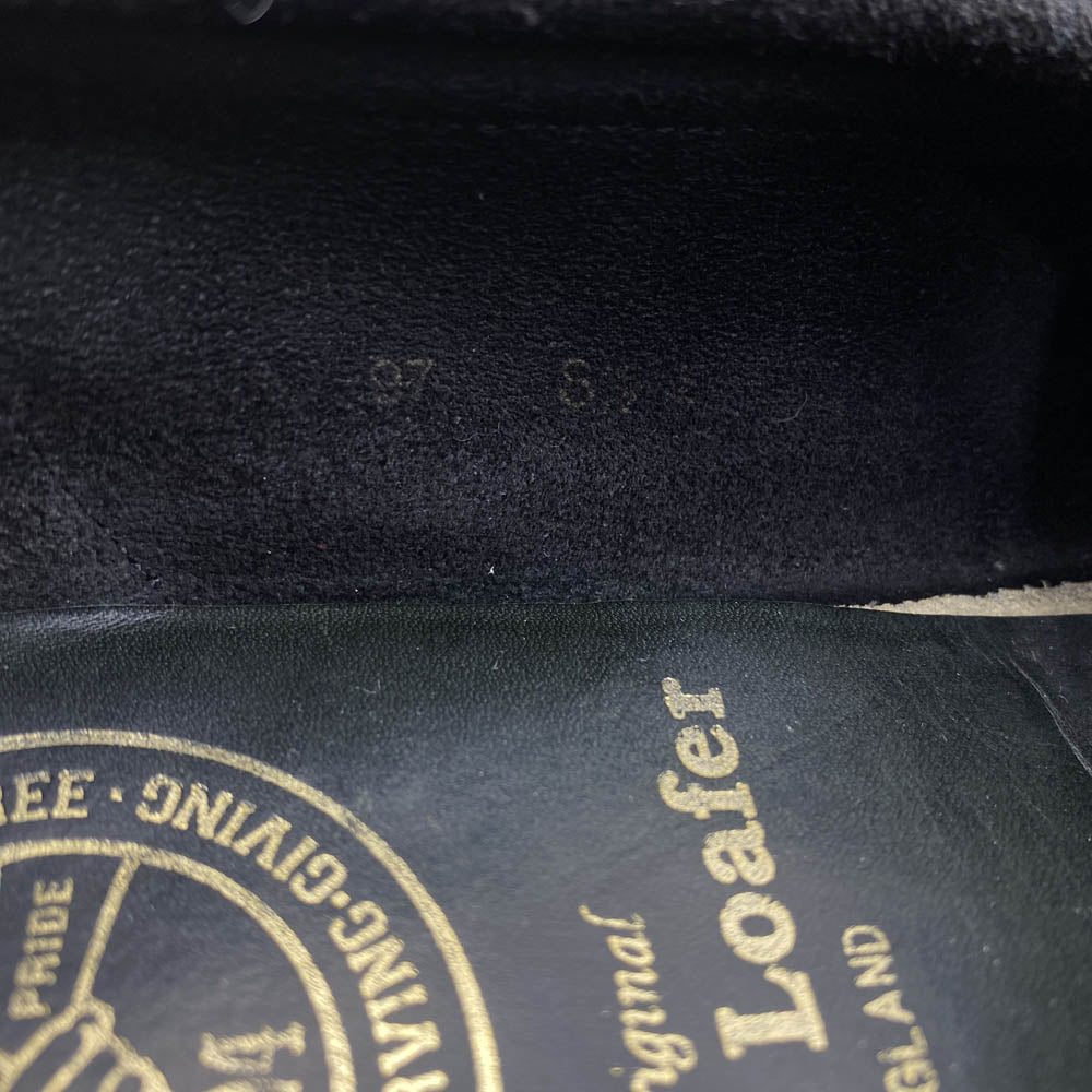 NEIGHBORHOOD ネイバーフッド × Loake ローク スエード フリンジ ビット ローファー ブラック系 8.5【中古】