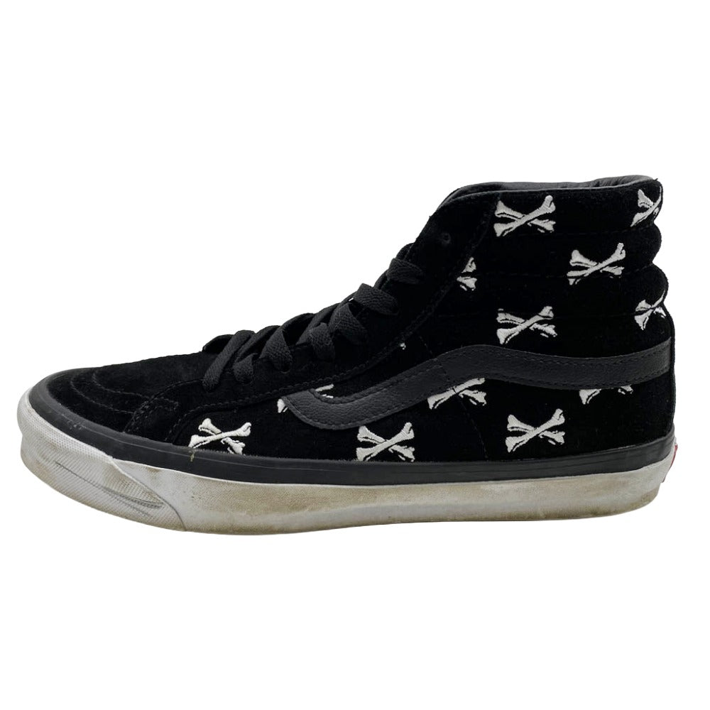 WTAPS ダブルタップス 721356 × VANS バンズ OG SK8-HI LX クロスボーン刺繍 スケートハイ ハイカットスニーカー ブラック系 28cm【中古】
