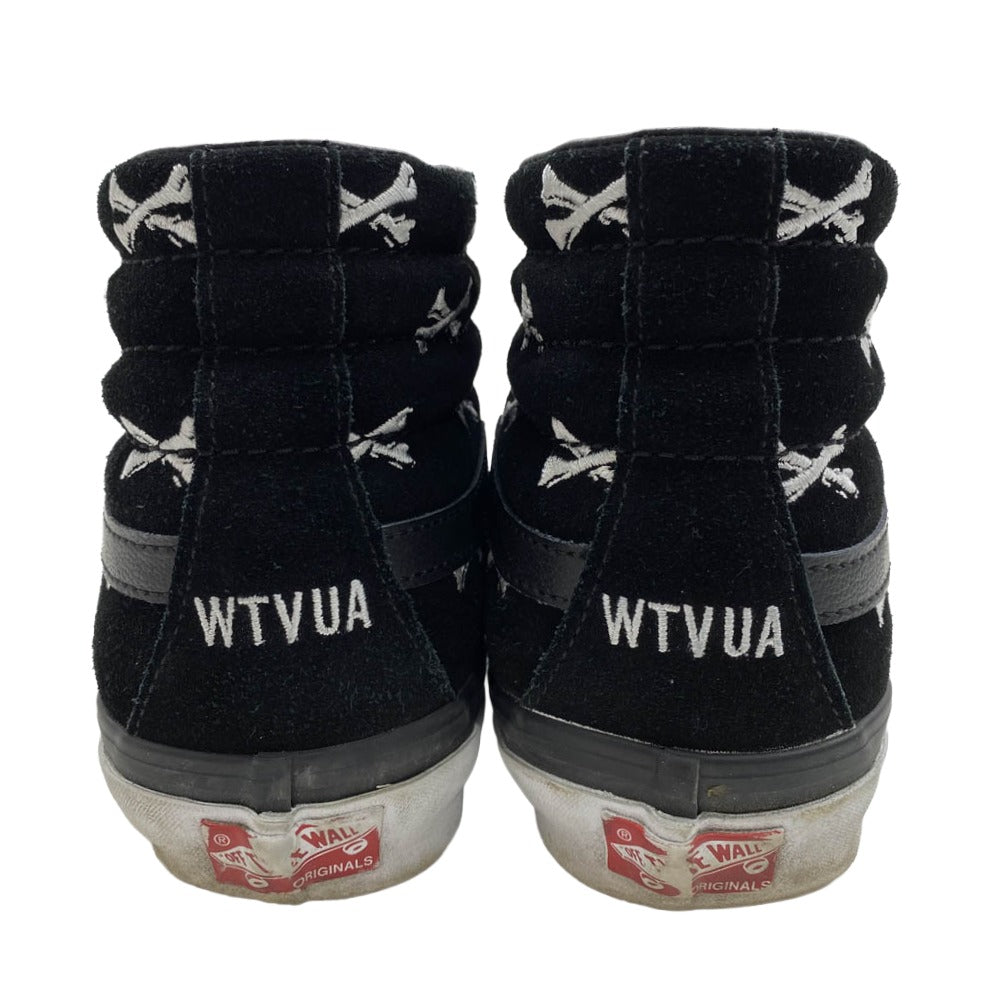 WTAPS ダブルタップス 721356 × VANS バンズ OG SK8-HI LX クロスボーン刺繍 スケートハイ ハイカットスニーカー ブラック系 28cm【中古】