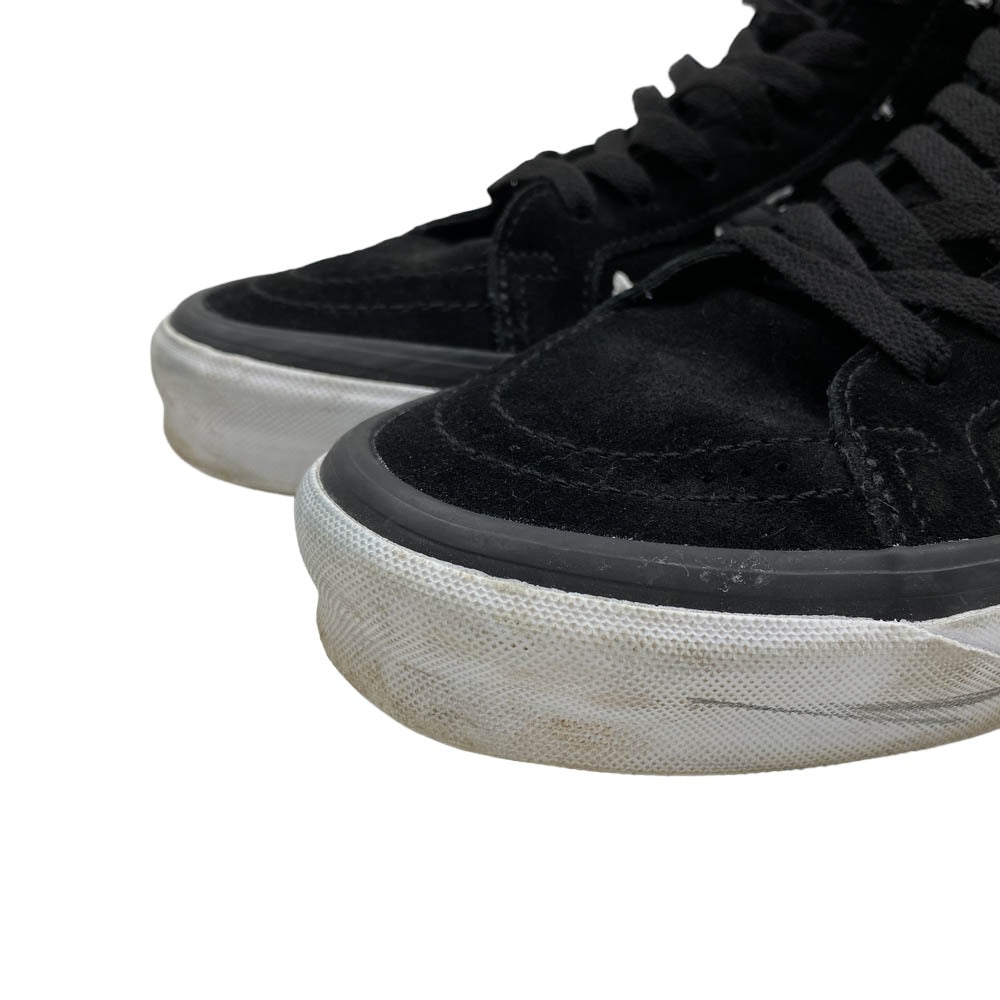 WTAPS ダブルタップス 721356 × VANS バンズ OG SK8-HI LX クロスボーン刺繍 スケートハイ ハイカットスニーカー ブラック系 28cm【中古】