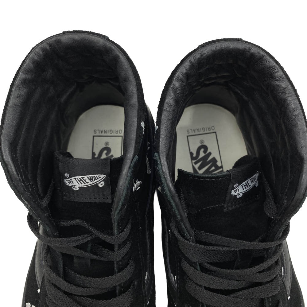 WTAPS ダブルタップス 721356 × VANS バンズ OG SK8-HI LX クロスボーン刺繍 スケートハイ ハイカットスニーカー ブラック系 28cm【中古】