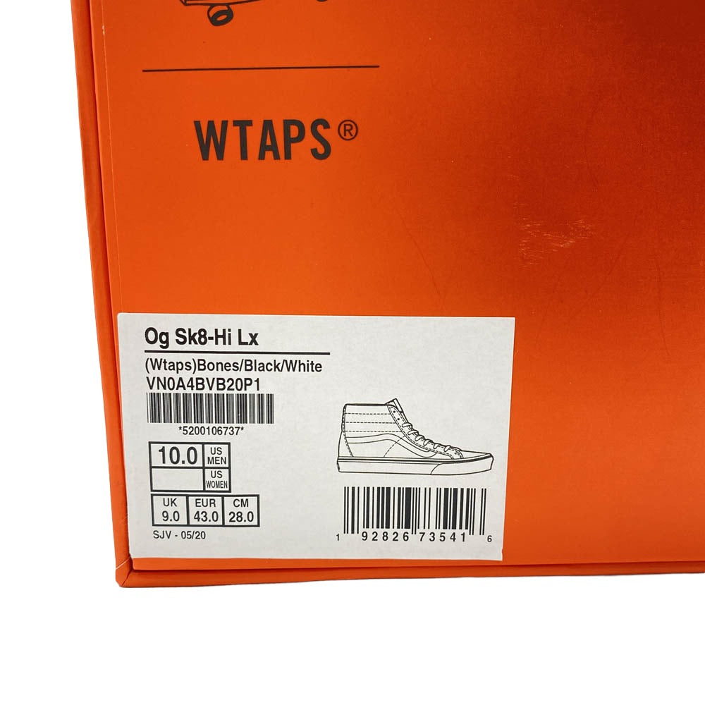 WTAPS ダブルタップス 721356 × VANS バンズ OG SK8-HI LX クロスボーン刺繍 スケートハイ ハイカットスニーカー ブラック系 28cm【中古】