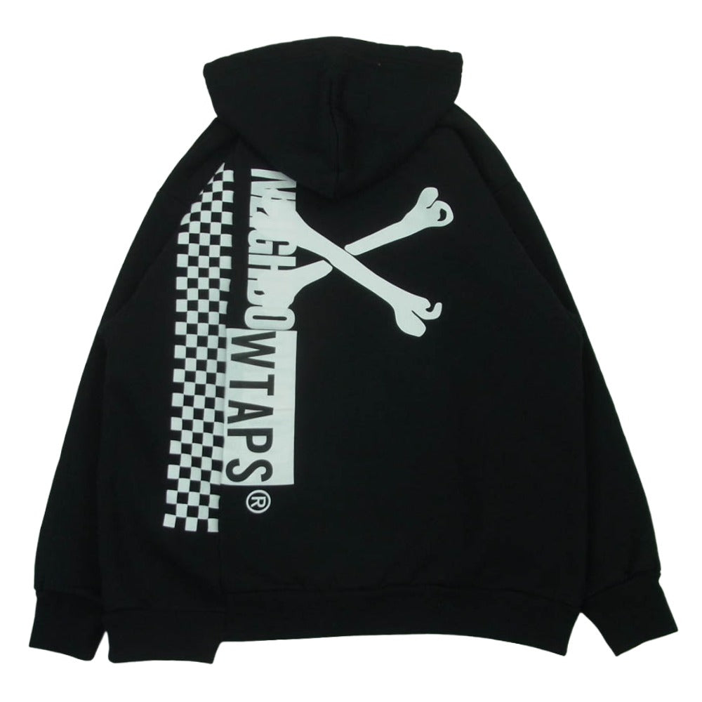 WTAPS ダブルタップス 19AW 192ATNHD-CSM03S NEIGHBORHOOD ネイバーフッド RIPPER HOODED SWEATSHIRT バックプリント プルオーバー パーカー フーディ ブラック系 03【中古】