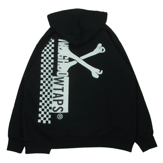 WTAPS ダブルタップス 19AW 192ATNHD-CSM03S NEIGHBORHOOD ネイバーフッド RIPPER HOODED SWEATSHIRT バックプリント プルオーバー パーカー フーディ ブラック系 03【中古】
