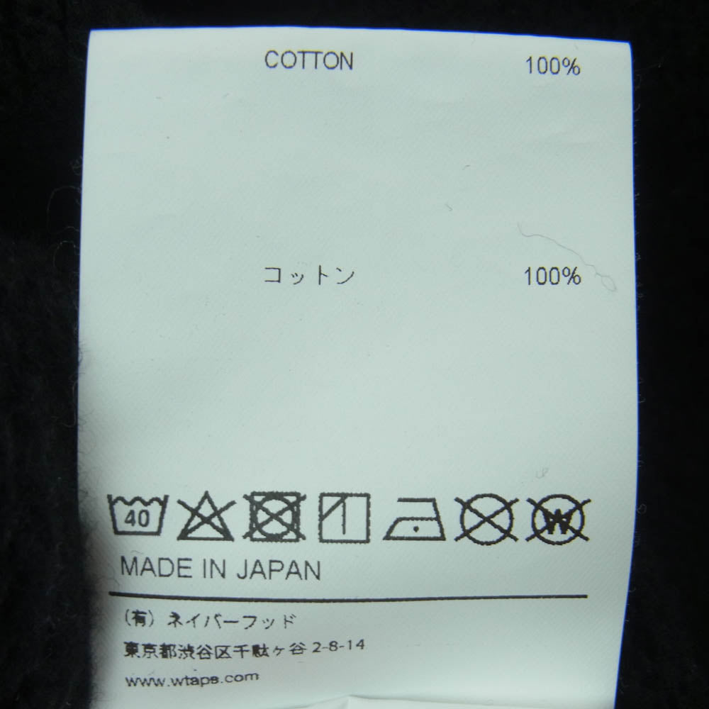 WTAPS ダブルタップス 19AW 192ATNHD-CSM03S NEIGHBORHOOD ネイバーフッド RIPPER HOODED SWEATSHIRT バックプリント プルオーバー パーカー フーディ ブラック系 03【中古】