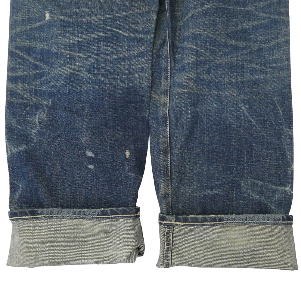 Supreme シュプリーム DCSP-PT-01 【フェイクバスターズ鑑定済】 × NEIGHBORHOOD ネイバーフッド SAVEGE DENIM BASIC STRAIGHT リペア加工 サベージ デニム パンツ ベーシックストリート インディゴブルー系 S【中古】