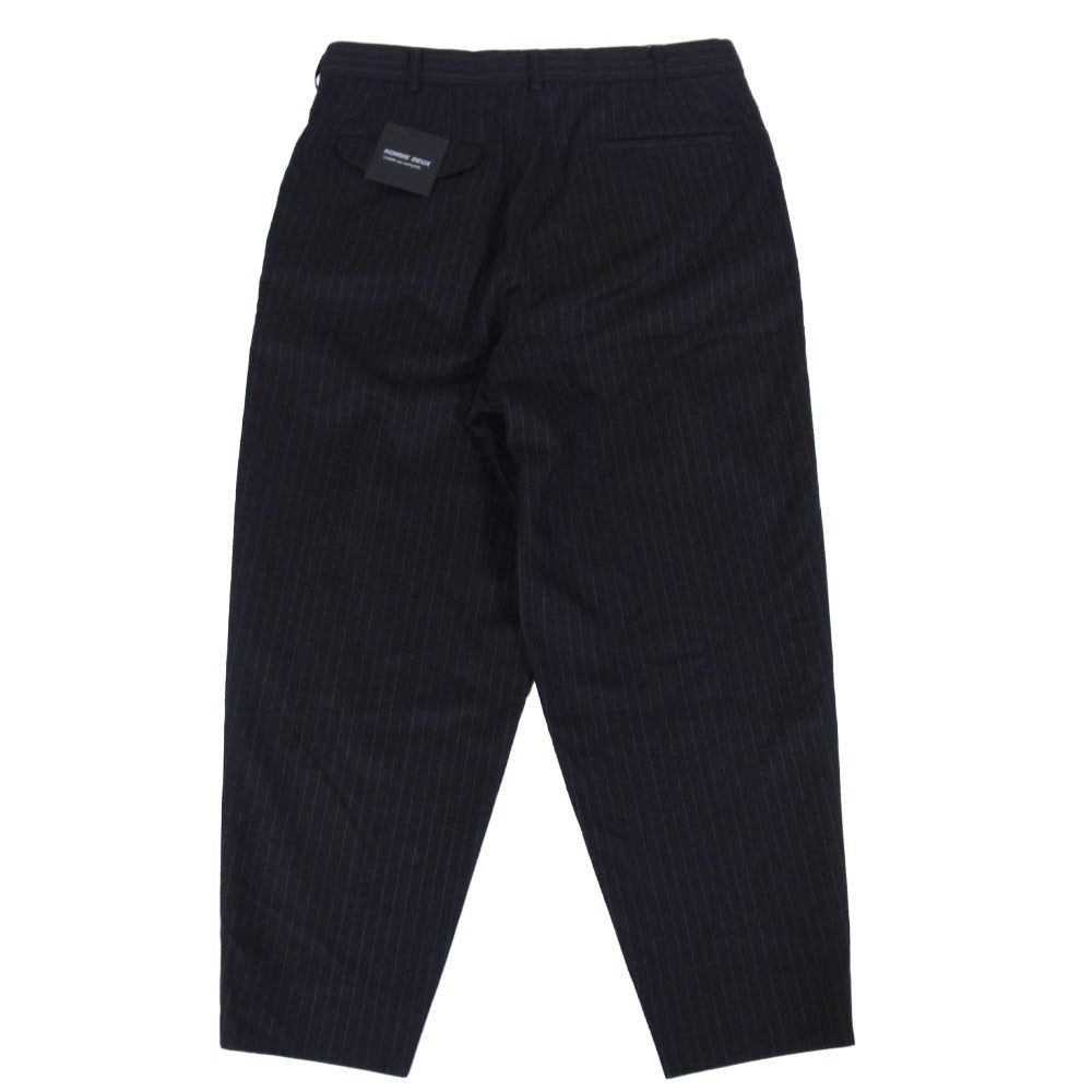 COMME des GARCONS HOMME DEUX コムデギャルソンオムドゥ 25AW DP-P039 AD2025 ウール ストライプ スラックス ブラック系 M【美品】【中古】