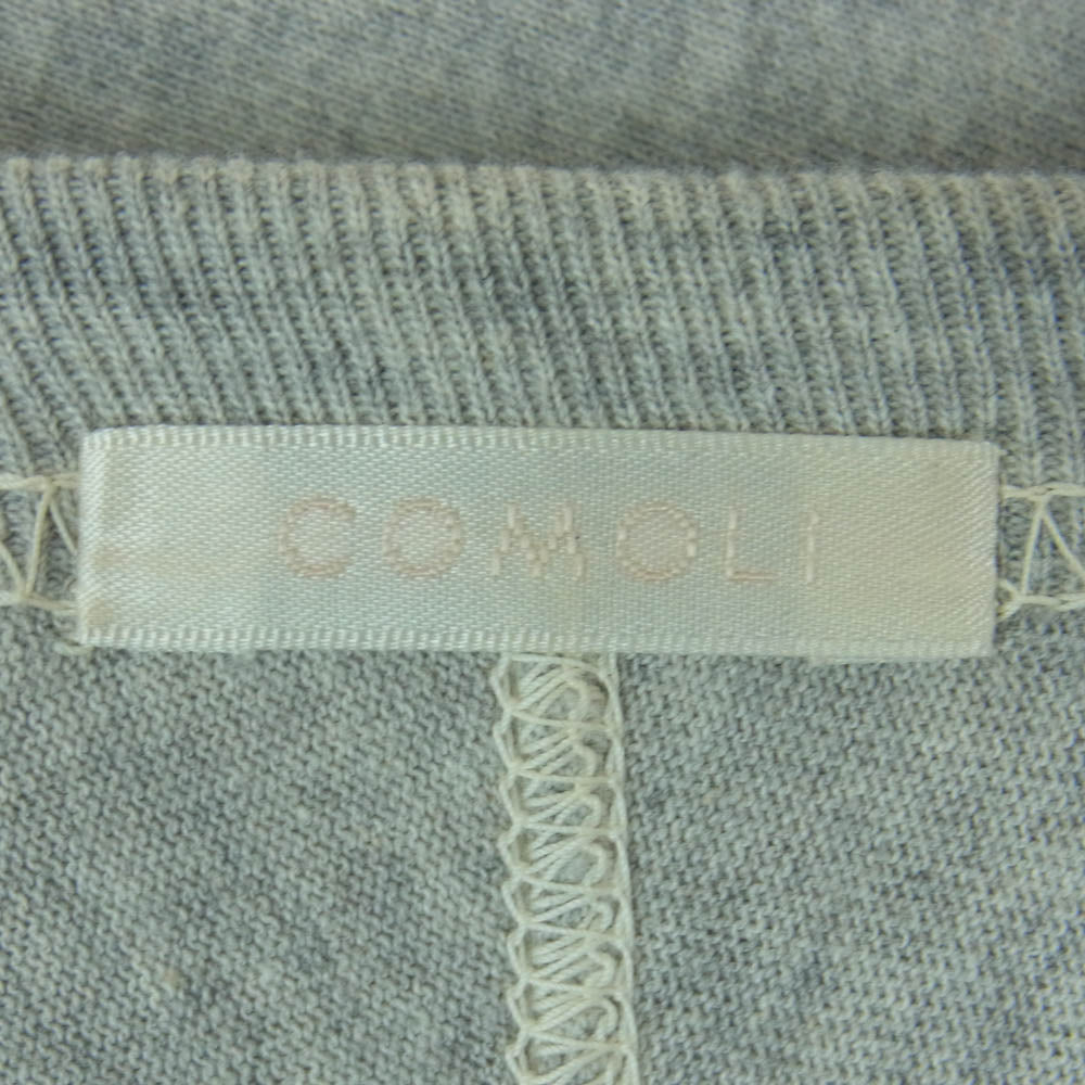 COMOLI コモリ 20AW S03-05003 フットボール 長袖 Tシャツ カットソー 日本製 グレー系 3【中古】