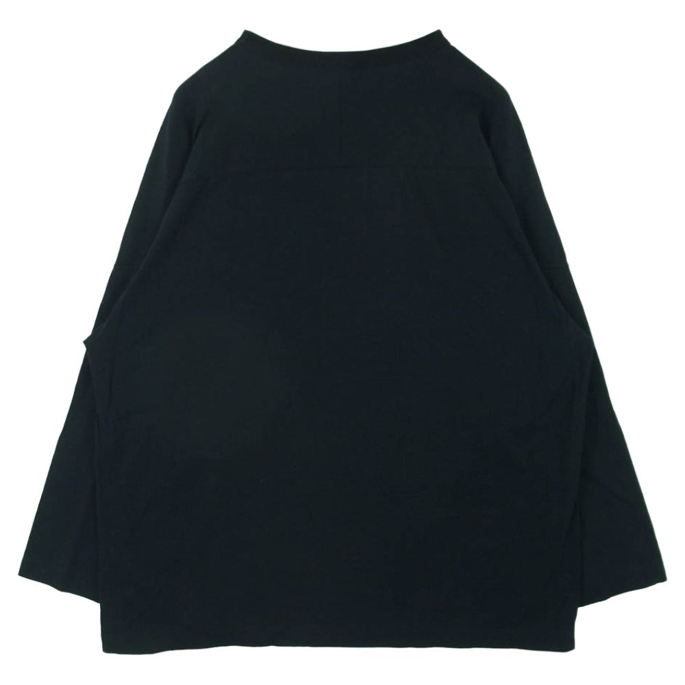 COMOLI コモリ 21SS T01-05005 フットボール 長袖 Tシャツ カットソー 日本製 ブラック系 3【中古】