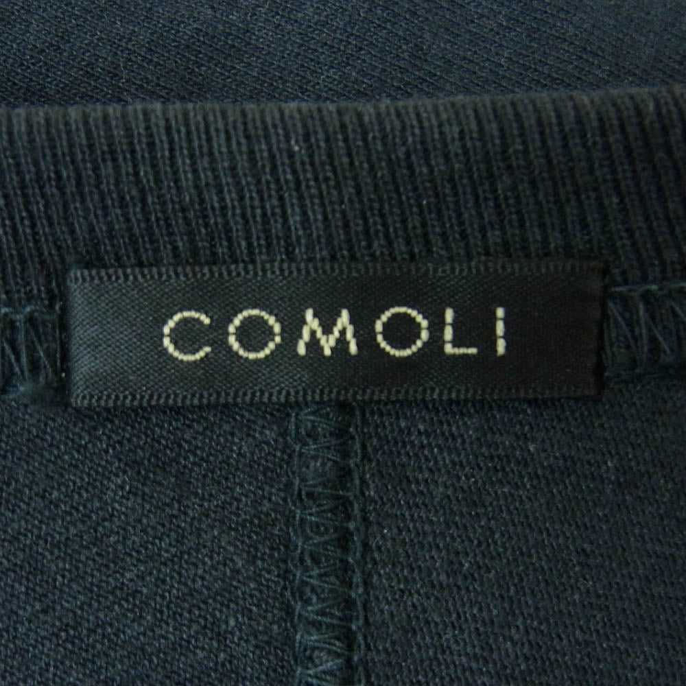 COMOLI コモリ 21SS T01-05005 フットボール 長袖 Tシャツ カットソー 日本製 ブラック系 3【中古】