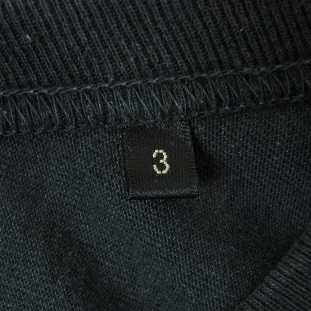 COMOLI コモリ 21SS T01-05005 フットボール 長袖 Tシャツ カットソー 日本製 ブラック系 3【中古】