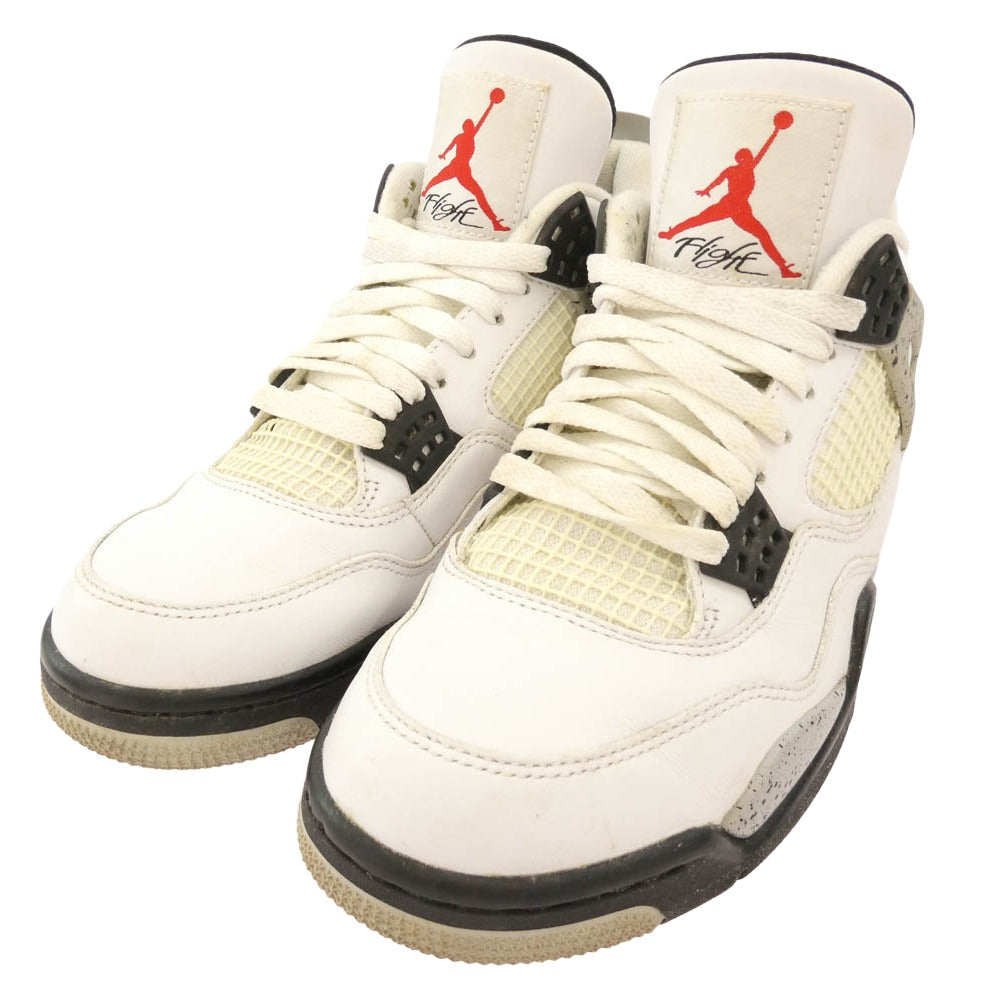 NIKE ナイキ 840606-192 Air Jordan 4 Retro White Cement (2016) エアジョーダン4 レトロ ホワイト セメント ホワイト系 26.5cm【中古】