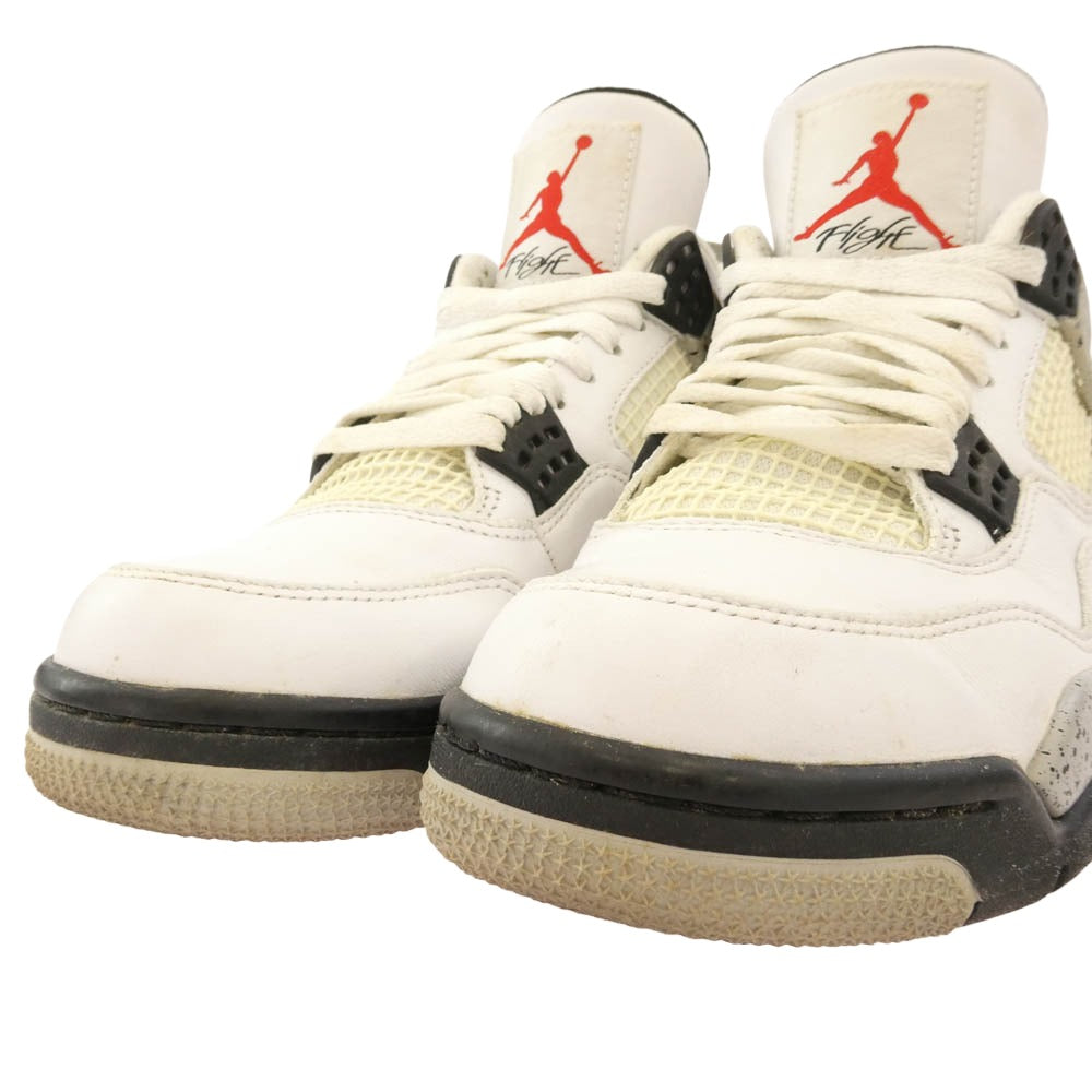 NIKE ナイキ 840606-192 Air Jordan 4 Retro White Cement (2016) エアジョーダン4 レトロ ホワイト セメント ホワイト系 26.5cm【中古】