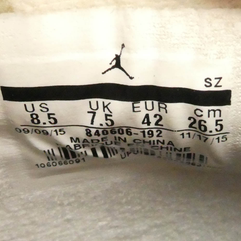 NIKE ナイキ 840606-192 Air Jordan 4 Retro White Cement (2016) エアジョーダン4 レトロ ホワイト セメント ホワイト系 26.5cm【中古】