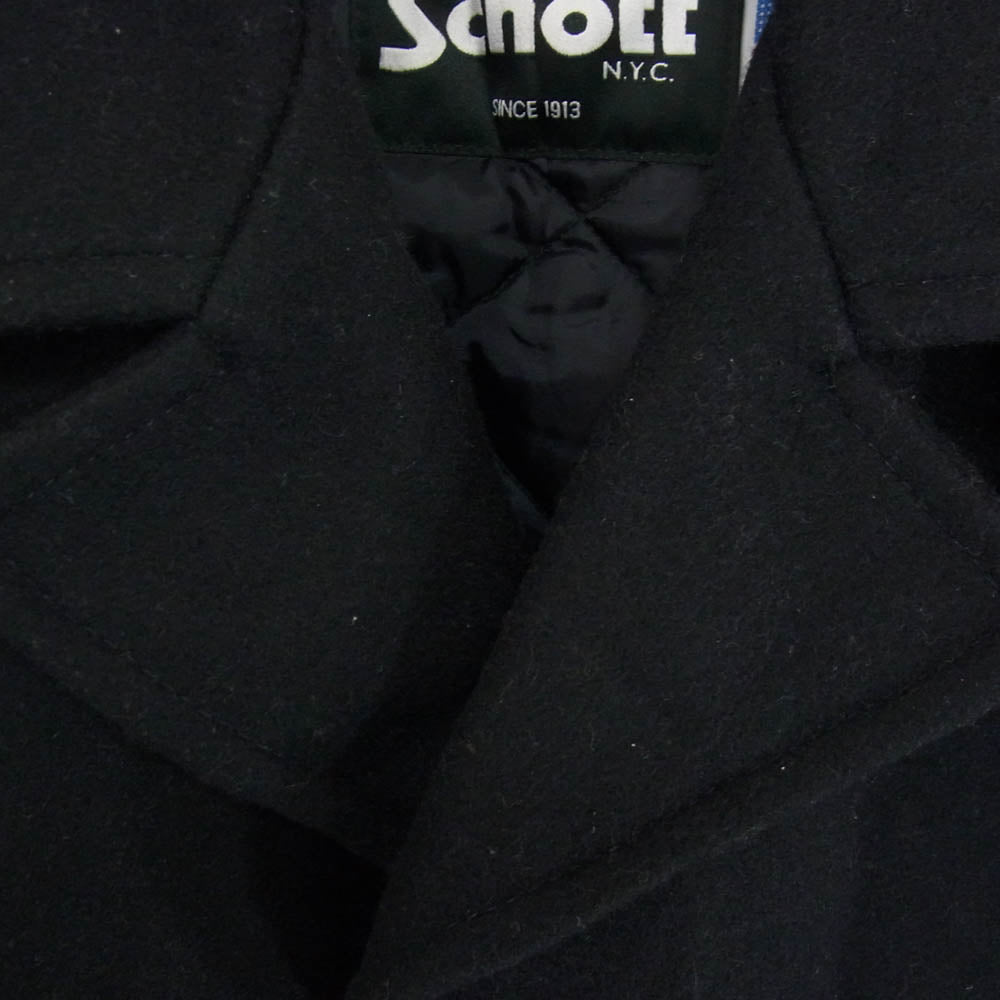 schott ショット 75624 USA製 SINGLE PEA CORT シングル ウール ピーコート グレー系 32【中古】