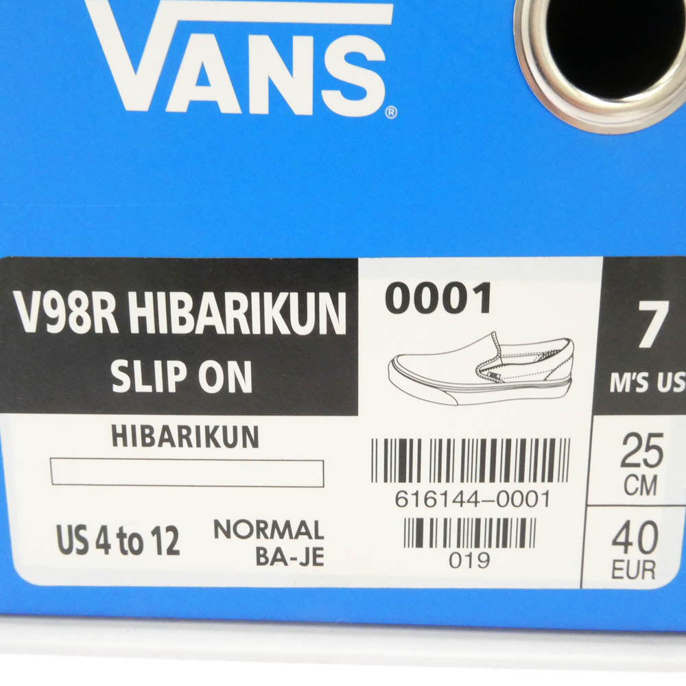 VANS バンズ ×江口寿史 V98R HIBARIKUN SLIP ON スリッポン ローカット スニーカー 25cm【中古】
