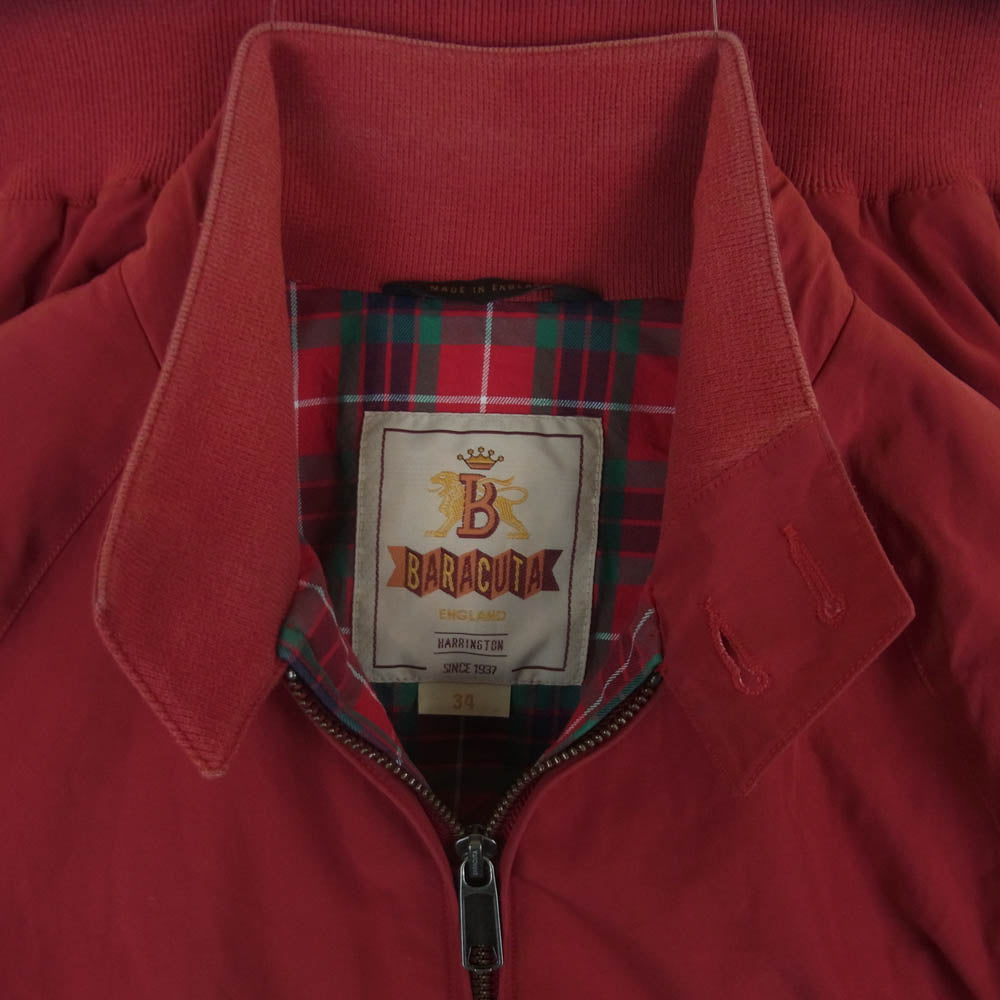 BARACUTA バラクータ G9 スウィングトップ ハリントン ジャケット イングランド製 レッド系 34【中古】