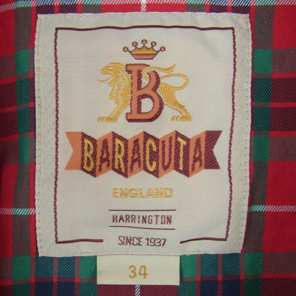 BARACUTA バラクータ G9 スウィングトップ ハリントン ジャケット イングランド製 レッド系 34【中古】