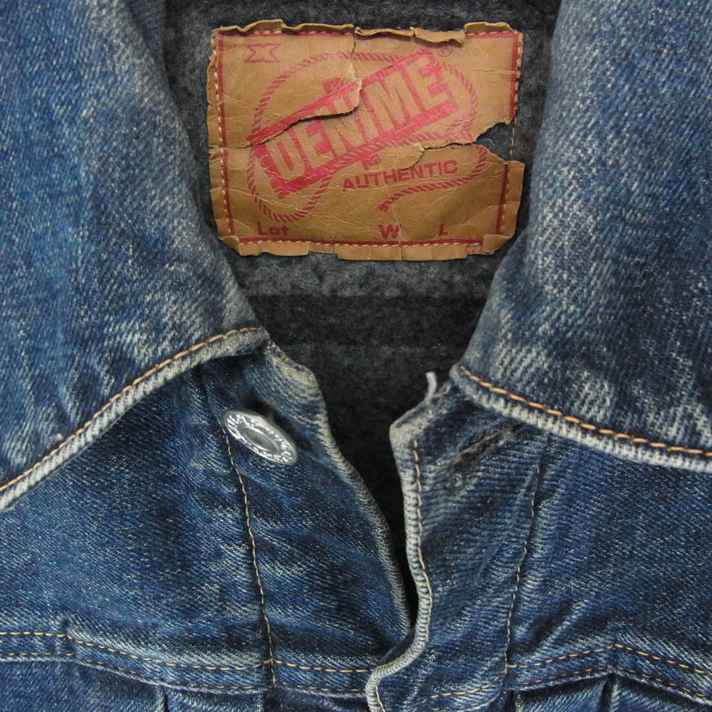 Denime ドゥニーム 2nd ブランケット付 デニム ジャケット インディゴブルー系 S【中古】