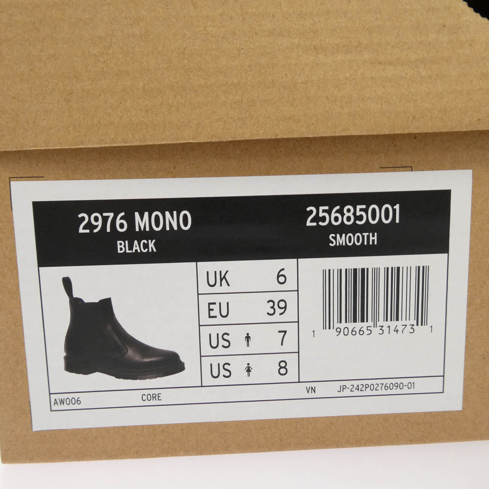 Dr.Martens ドクターマーチン 25685001 2976 MONO CHELSEA BOOT チェルシー ブーツ ブラック系 6【中古】