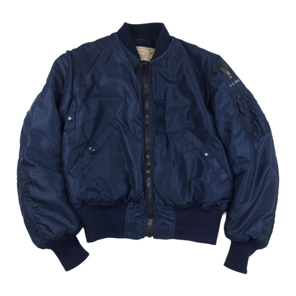 The REAL McCOY'S ザリアルマッコイズ TYPE B-15C MODIFIED モディファイド ミリタリー フライト ジャケット ネイビー系 34【中古】