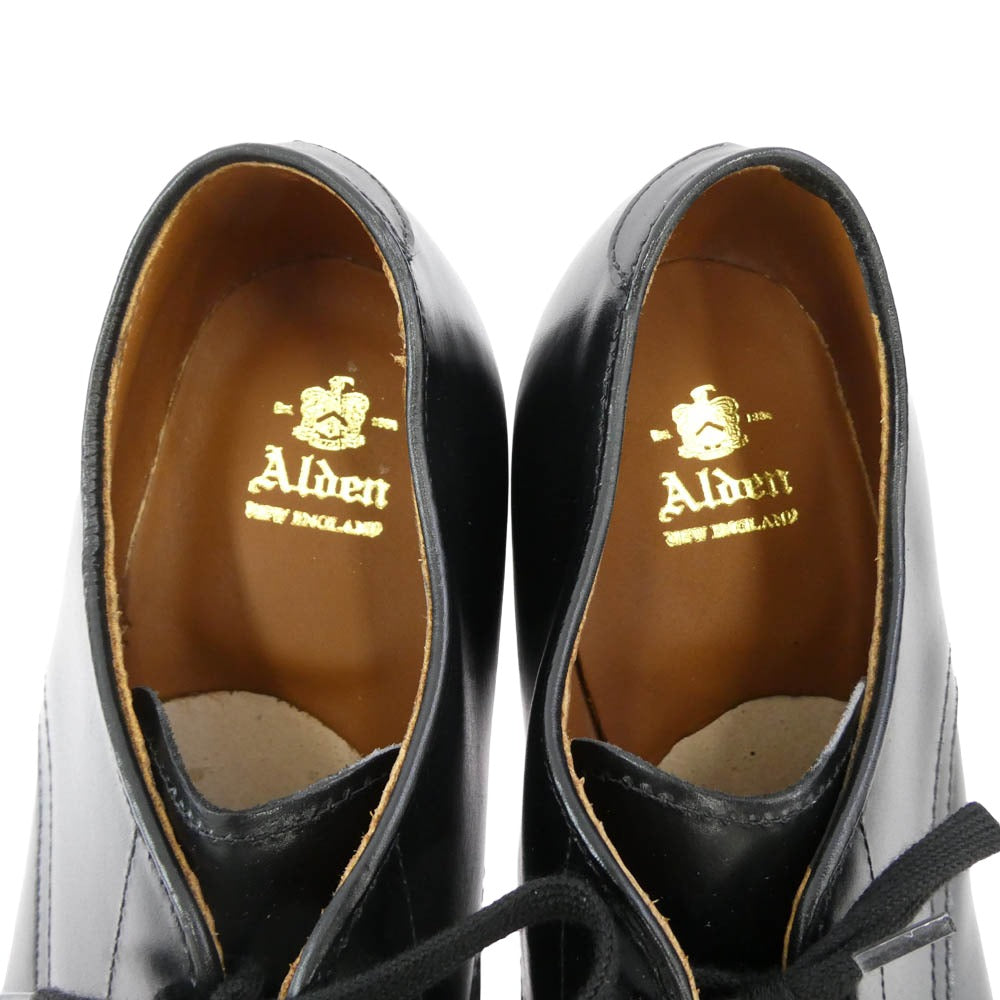 ALDEN オールデン 53711 MILITARY LAST PLAIN TOE OX カーフスキン ミリタリーラスト プレーントゥ オックスフォード ブーツ ブラック系 7D【新古品】【未使用】【中古】