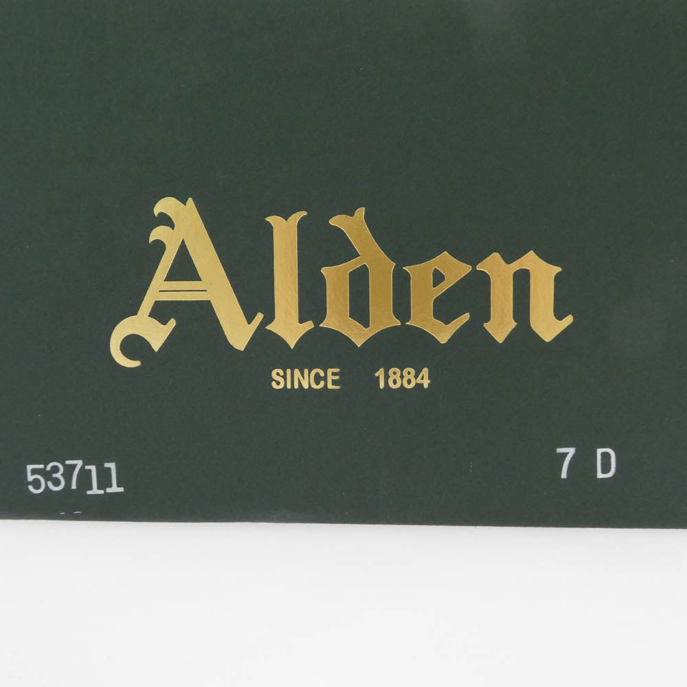 ALDEN オールデン 53711 MILITARY LAST PLAIN TOE OX カーフスキン ミリタリーラスト プレーントゥ オックスフォード ブーツ ブラック系 7D【新古品】【未使用】【中古】