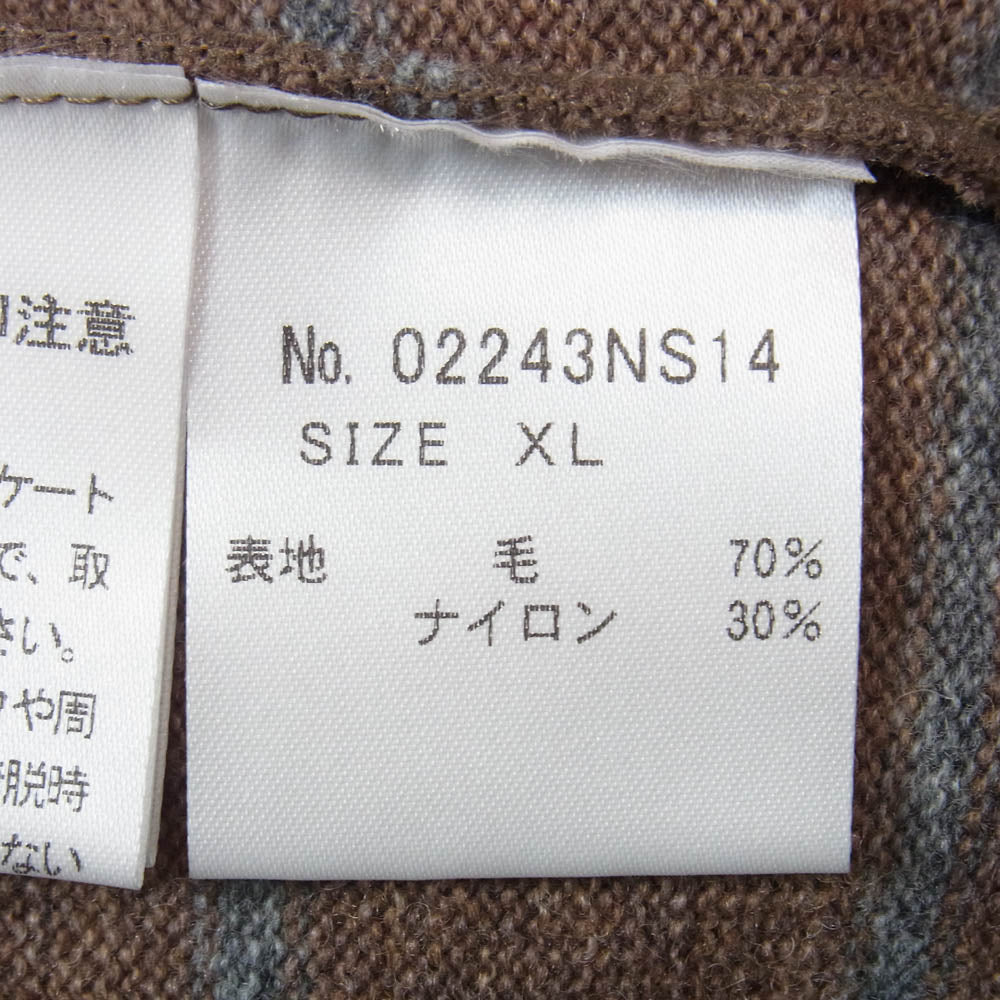HYSTERIC GLAMOUR ヒステリックグラマー 24AW 02243NS14 GLAMOUR VIXEN GIRL ビクセンガール ワッペン ボーダー ニット セーター ブラウン系 XL【新古品】【未使用】【中古】