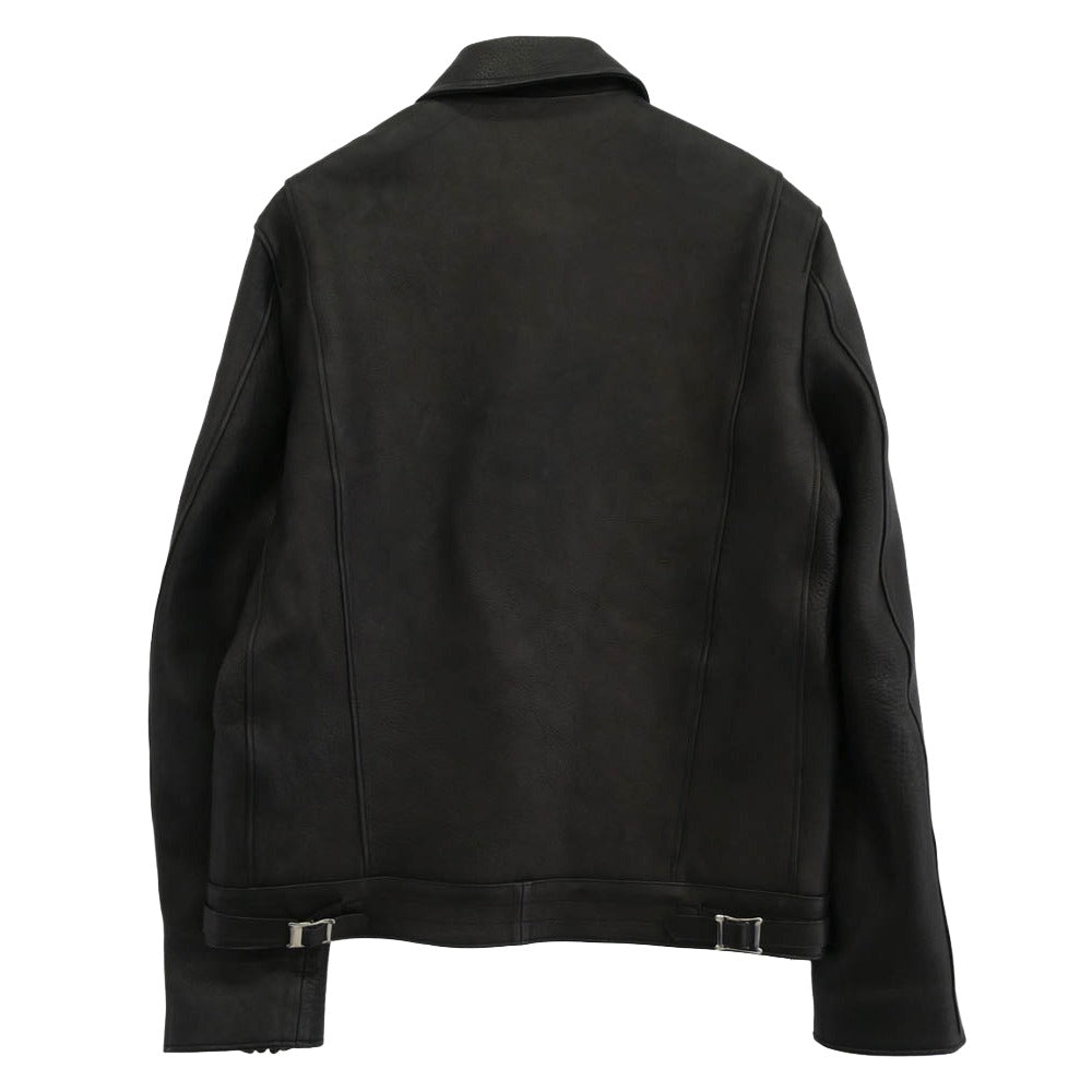 FINE CREEK LEATHERS ファインクリークレザー CLUBMAN クラブマン ディアスキン ダブル ライダース レザー ジャケット ブラック系 40【極上美品】【中古】
