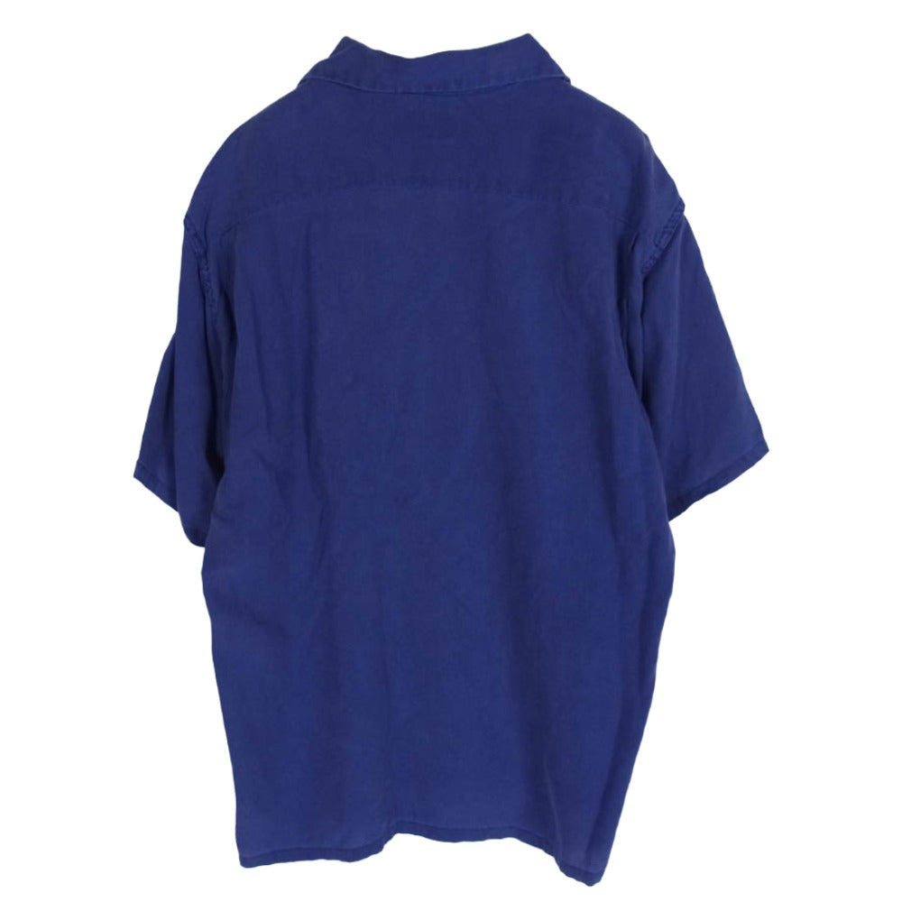 GOLD ゴールド GL35752 Rayon Bowling Shirt レーヨン ボーリング 半袖 シャツ ブルー系 M【中古】