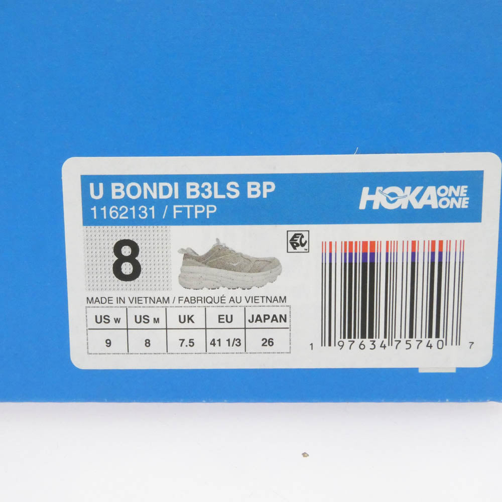 HOKA ONE ONE ホカ オネオネ 1162131 U BONDI VIBRANT BLOOM BONDI B3LS ボンダイ ビブラント ブルーム スニーカー ベージュ系 オフホワイト系 26cm【中古】