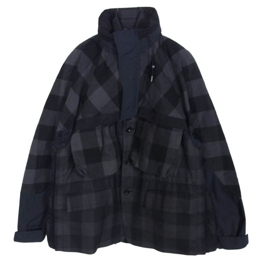 Sacai サカイ 22SS 22-02698M バッファローチェック ブルゾン ジャケット ブラック系 2【中古】