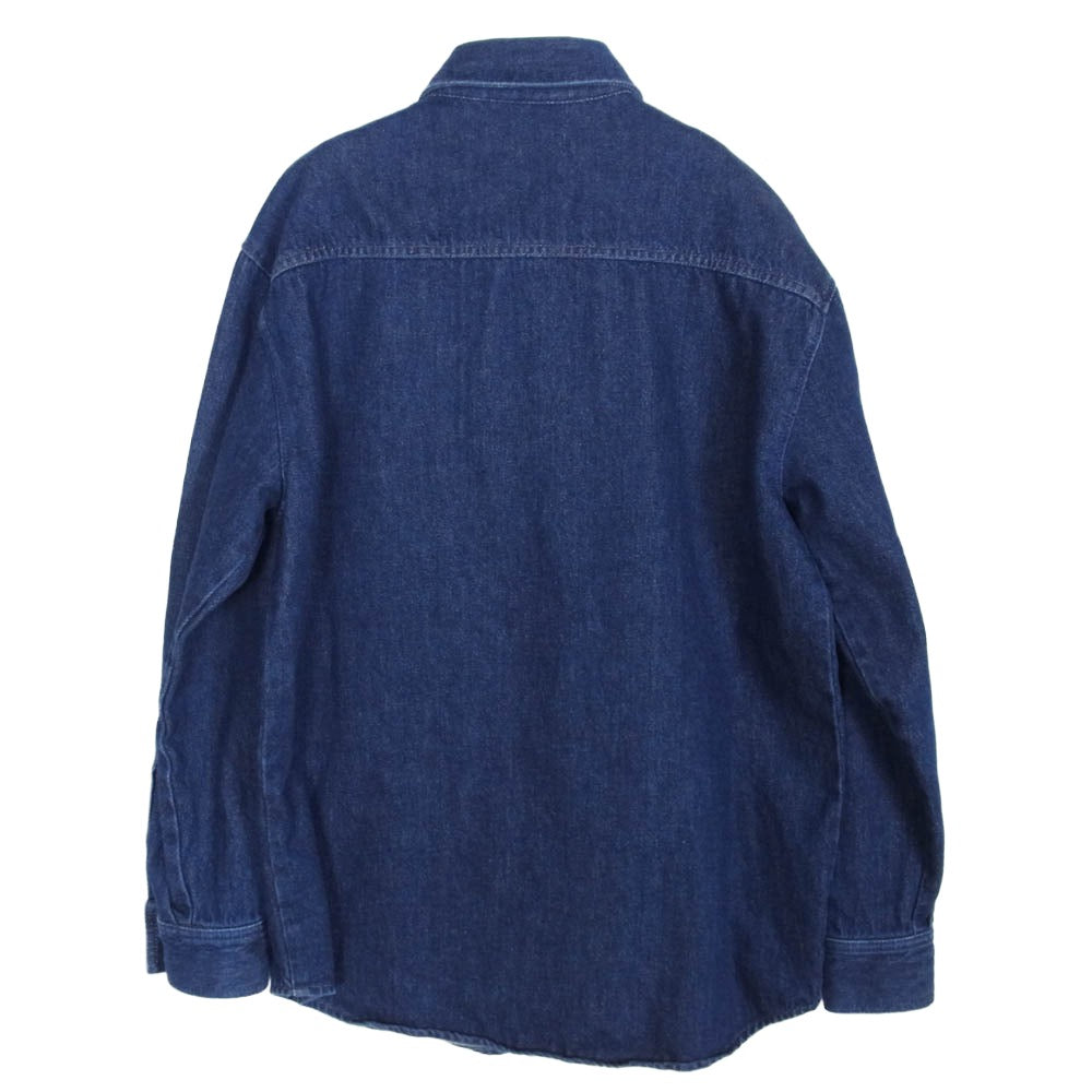 RAF SIMONS ラフシモンズ 17SS 10032-00044 CARRY OVER DENIM SHIRT ロゴパッチ デニムシャツ インディゴブルー系 M【中古】