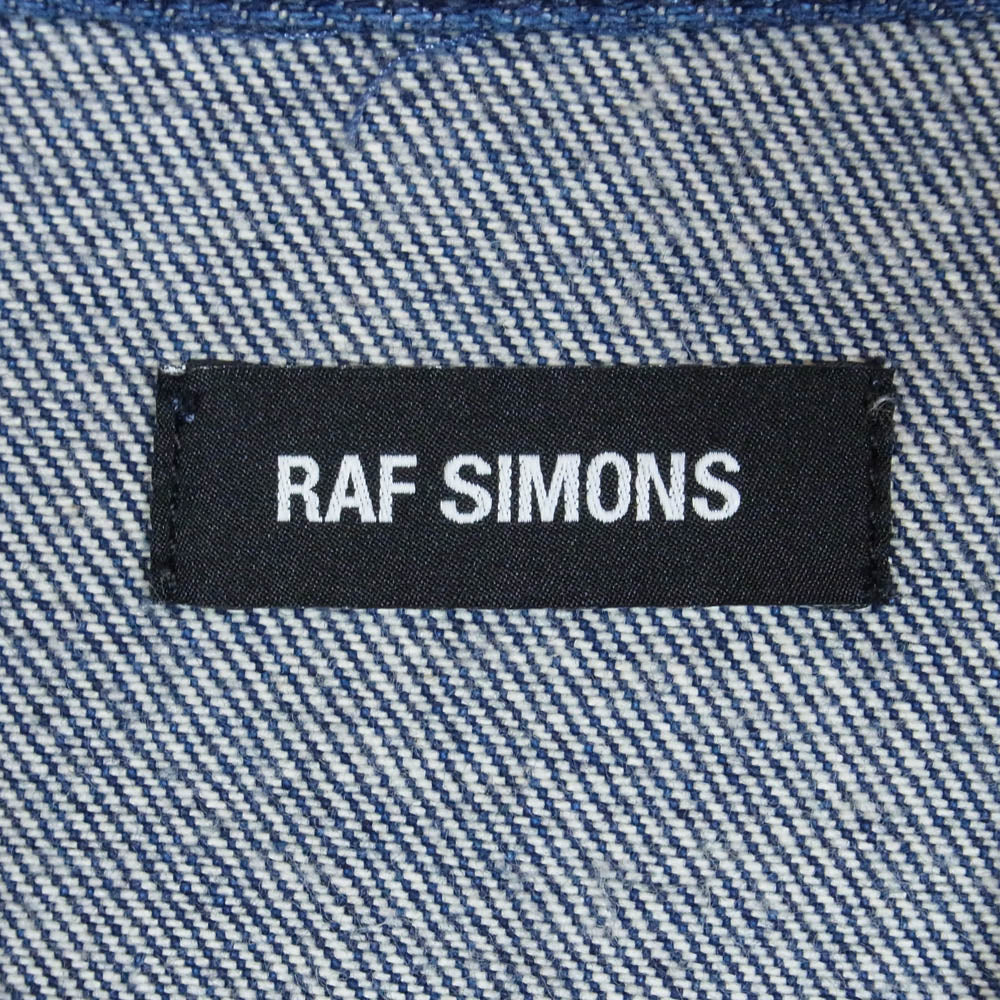 RAF SIMONS ラフシモンズ 17SS 10032-00044 CARRY OVER DENIM SHIRT ロゴパッチ デニムシャツ インディゴブルー系 M【中古】