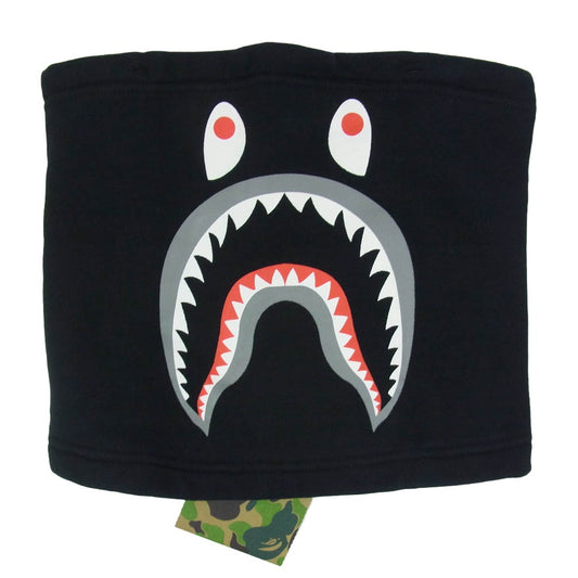 A BATHING APE アベイシングエイプ 1E70182044 SHARK NECK WARMER シャーク ネックウォーマー ブラック系 F【新古品】【未使用】【中古】