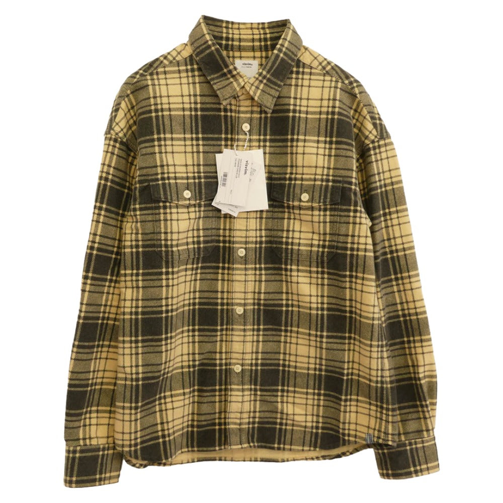 VISVIM ビズビム 24AW 124205011012 PIONEER CHECK L/S パイオニア チェック 長袖 シャツ ベージュ系 2【極上美品】【中古】