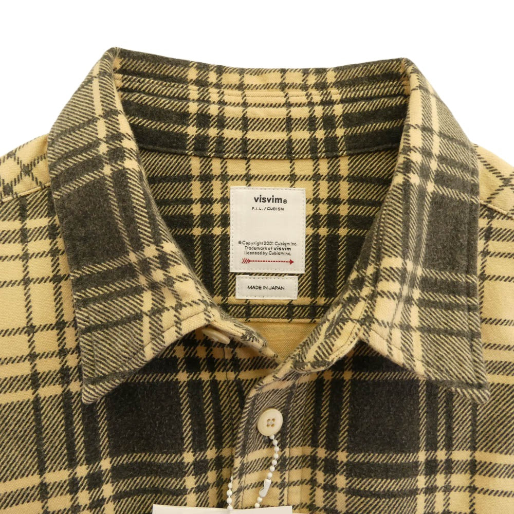 VISVIM ビズビム 24AW 124205011012 PIONEER CHECK L/S パイオニア チェック 長袖 シャツ ベージュ系 2【極上美品】【中古】