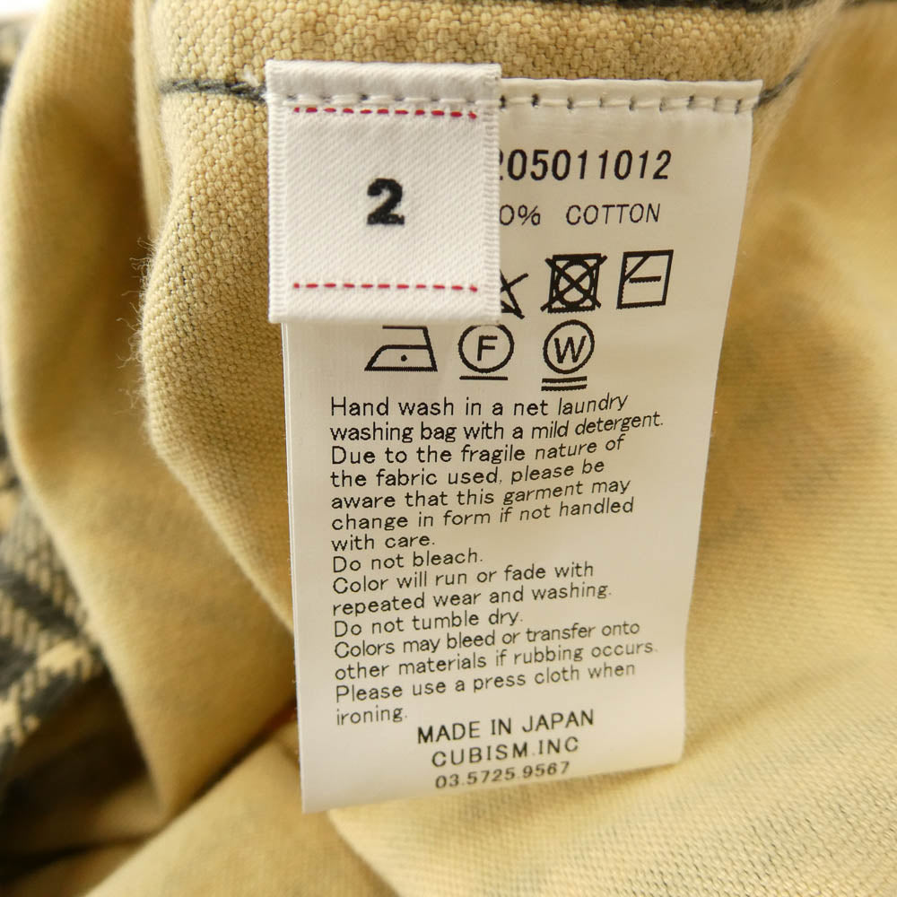 VISVIM ビズビム 24AW 124205011012 PIONEER CHECK L/S パイオニア チェック 長袖 シャツ ベージュ系 2【極上美品】【中古】