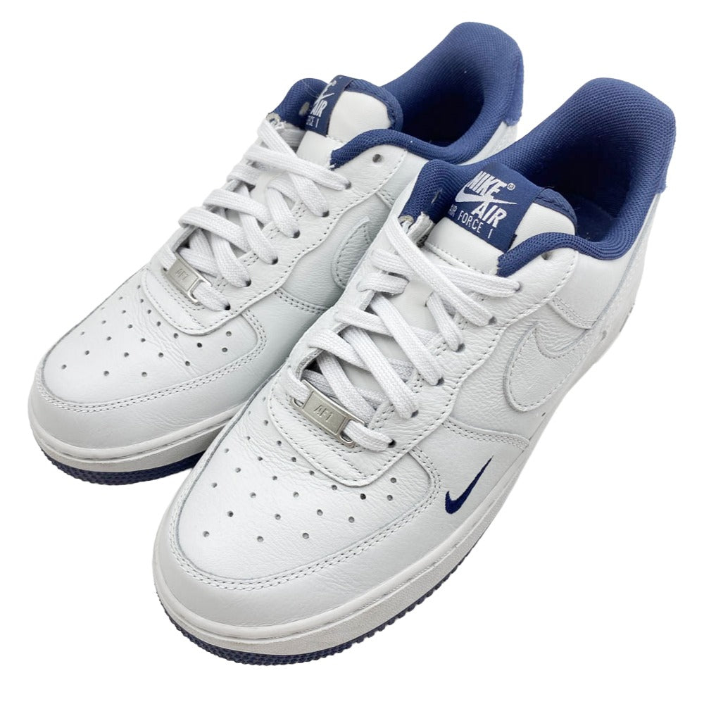 NIKE ナイキ HM9483-001 AIR FORCE 1 '07 LV8 PHOTON DUST PHOTON DUST-OBSIDIAN AF1 エアフォースワン ローカット スニーカー ホワイト系 ネイビー系 24cm【中古】