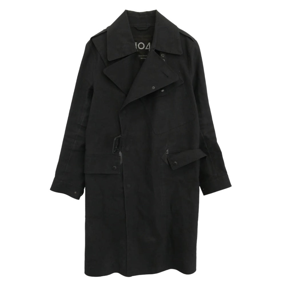 Mackintosh マッキントッシュ 英国製 104シリーズ モーターサイクル ゴム引き コート ジャケット ブラック系 38【中古】