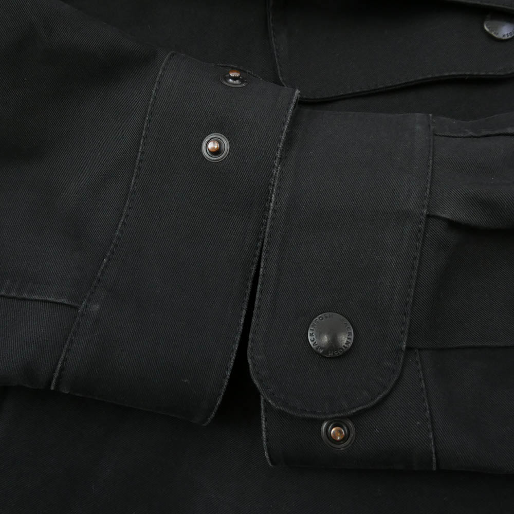 Mackintosh マッキントッシュ 英国製 104シリーズ モーターサイクル ゴム引き コート ジャケット ブラック系 38【中古】