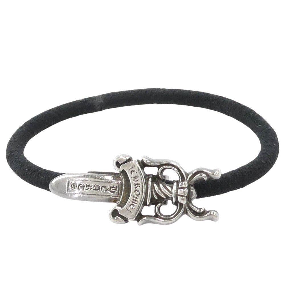 CHROME HEARTS クロムハーツ（原本有） インボイス付属 HAIRBAND ダガーボタン ヘアバンド ヘアゴム コンチョ ブレスレット シルバー系【中古】