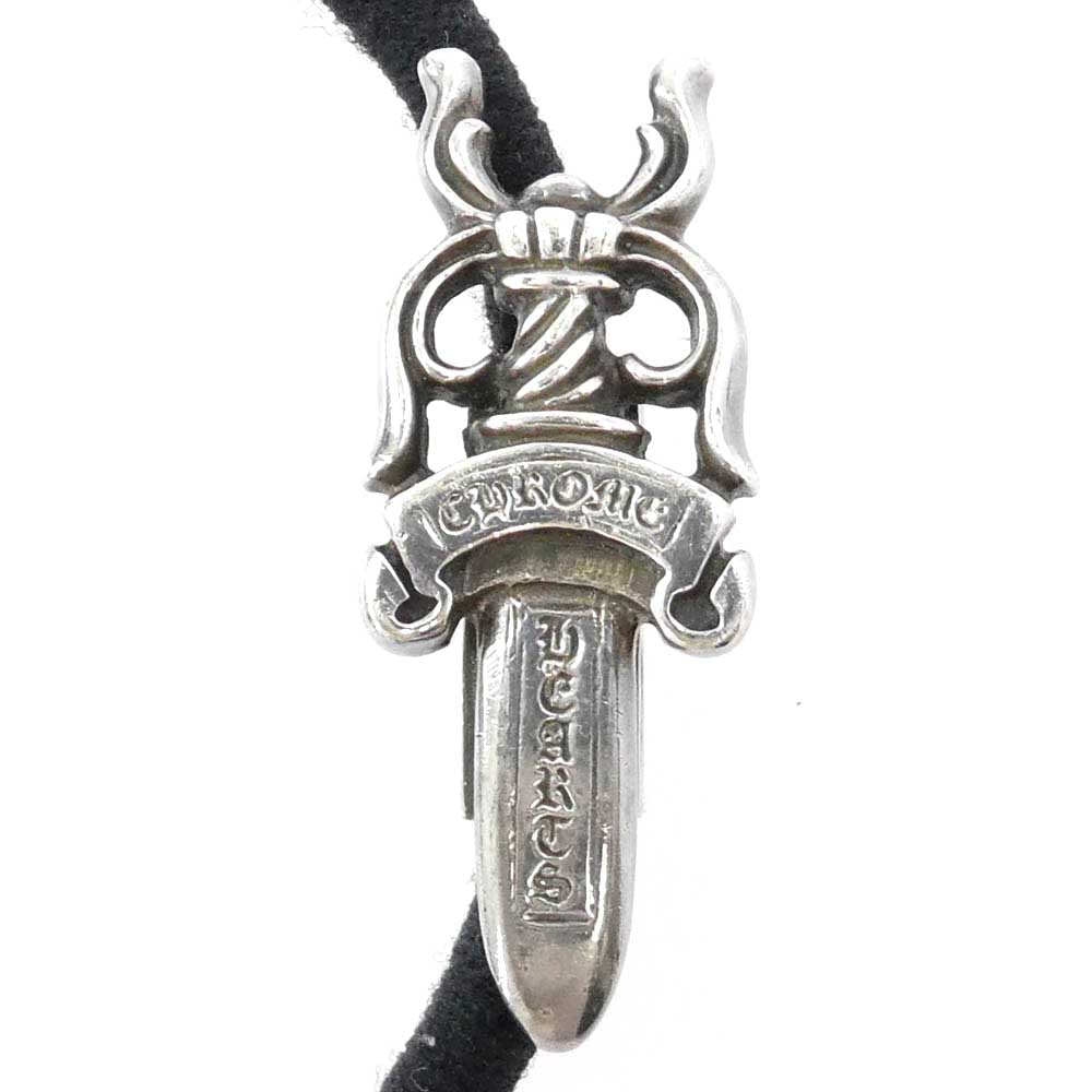 CHROME HEARTS クロムハーツ（原本有） インボイス付属 HAIRBAND ダガーボタン ヘアバンド ヘアゴム コンチョ ブレスレット シルバー系【中古】