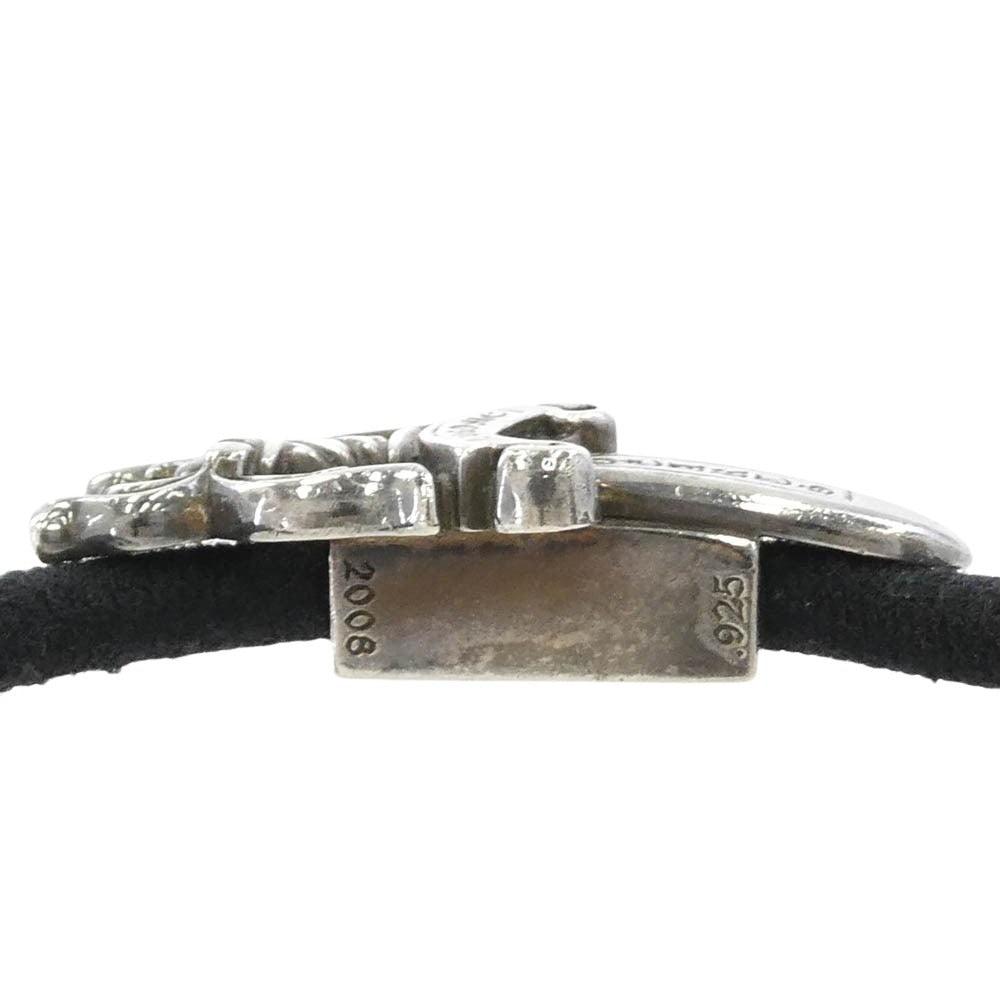 CHROME HEARTS クロムハーツ（原本有） インボイス付属 HAIRBAND ダガーボタン ヘアバンド ヘアゴム コンチョ ブレスレット シルバー系【中古】