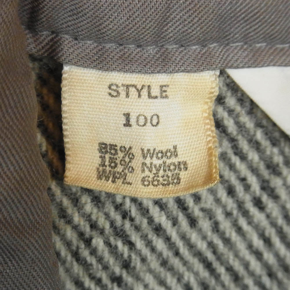 WOOLRICH ウールリッチ 60s～70s 白タグ ウール 長袖 シャツ ブラック系 M【中古】