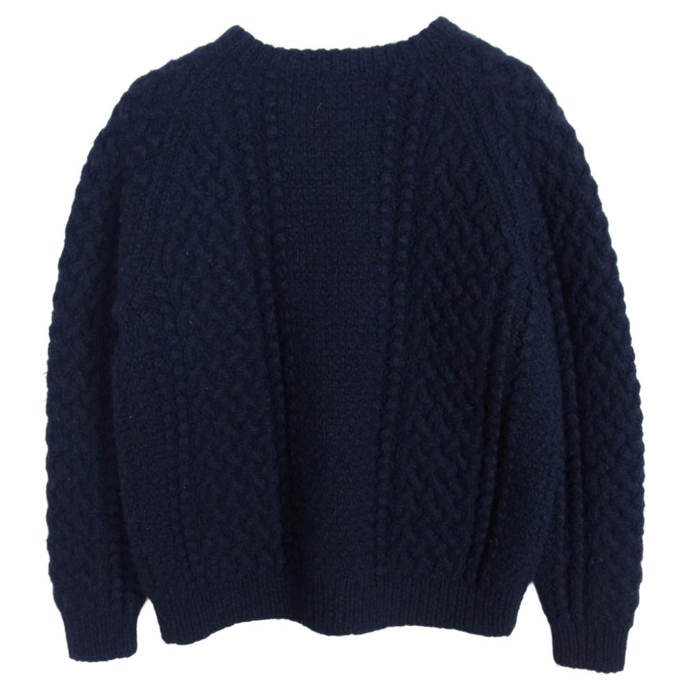 INVERALLAN インバーアラン 4A GOLFER 茶タグ ハンドニット カーディガン ネイビー系 表記なし【中古】