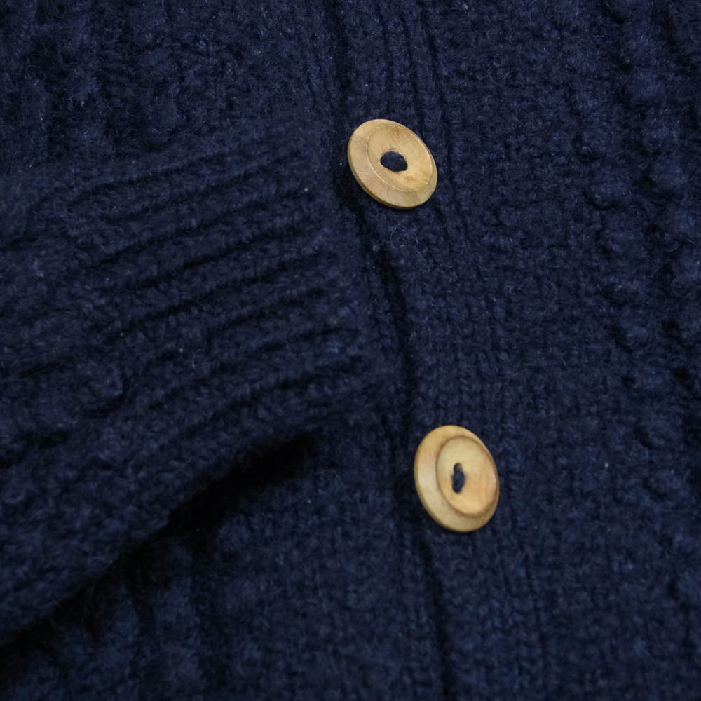 INVERALLAN インバーアラン 4A GOLFER 茶タグ ハンドニット カーディガン ネイビー系 表記なし【中古】