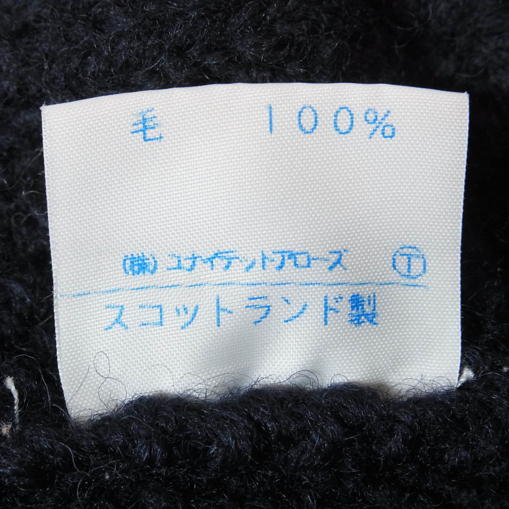 INVERALLAN インバーアラン 4A GOLFER 茶タグ ハンドニット カーディガン ネイビー系 表記なし【中古】